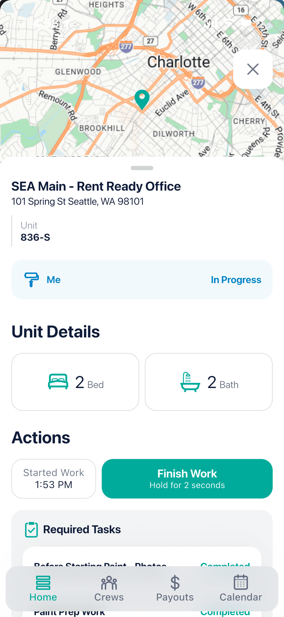 Rent Ready pro mobile work order details